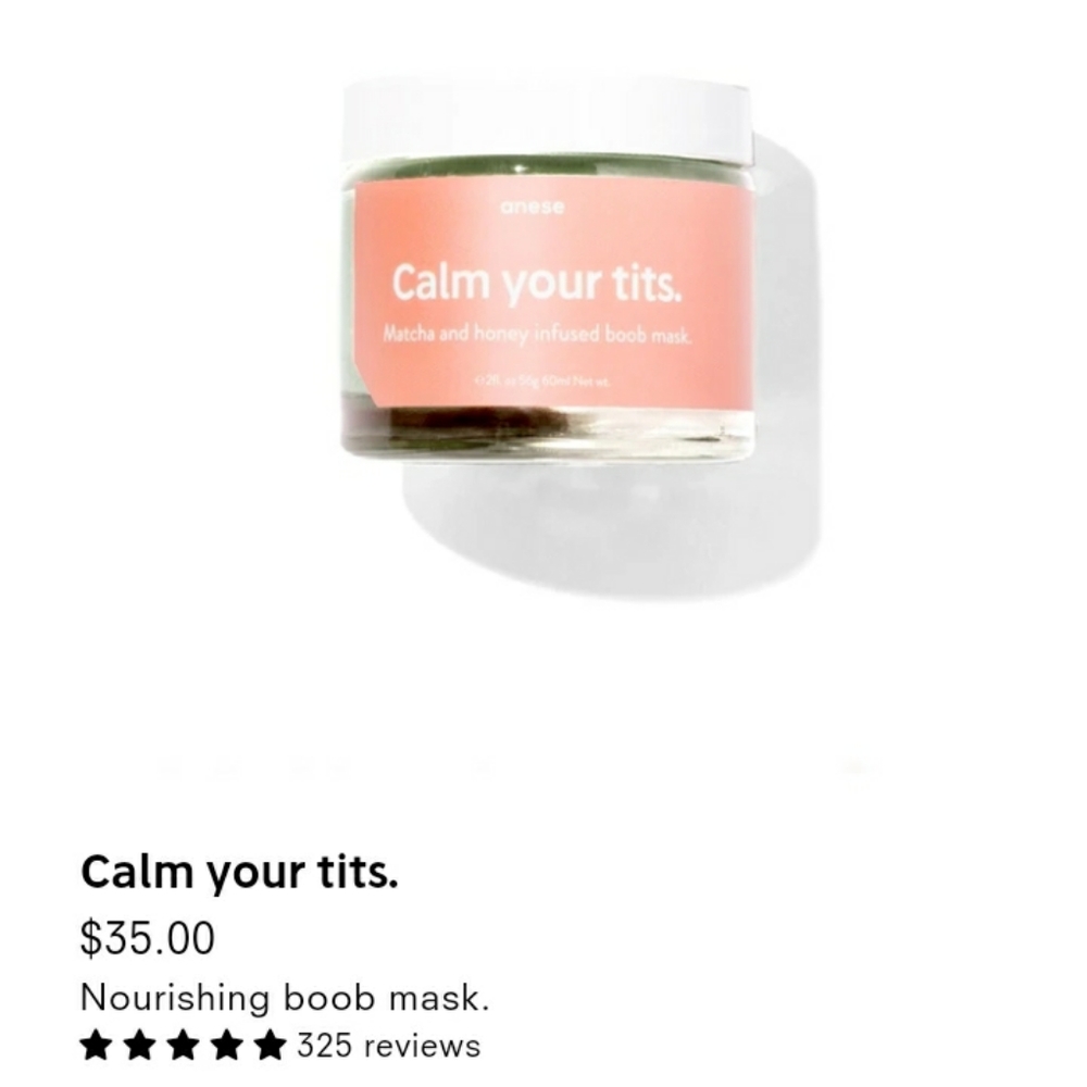 Anese Calm Your Tits boob mask